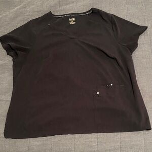 2X KOI scrub shirt short sleeve black